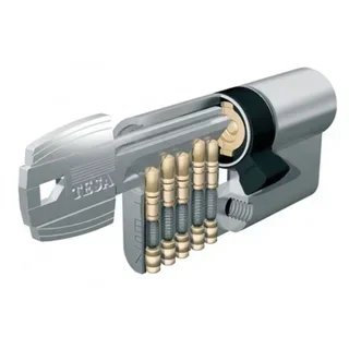 Cylindre sécurité TESA TE5 40x40mm nickelé 5 goupilles 3 clés PM1 PM2