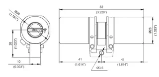 High Security Cylinder MUL-T-LOCK MTL600 262S+ NM - 3 Nickel Silver Keys - Anti-Pick Lock