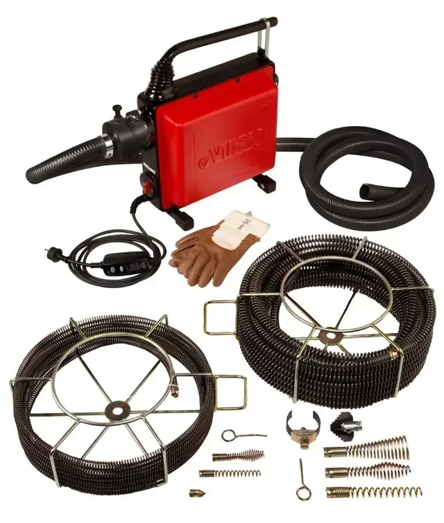 Limpiador de Tuberías Eléctrico VIRAX VAL 96QC 750W Varillas 22mm Ø50-150mm Desatascador
