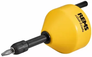 Desatascador manual de espiral REMS Mini-Cobra para tuberías y desagües obstruidos