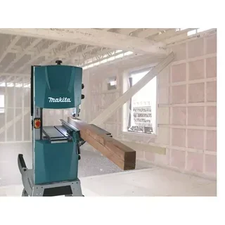 MAKITA LB1200F Bandsäge 900W mit Untergestell LED-Beleuchtung und 4 Sägeblättern im Lieferumfang