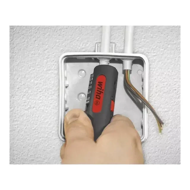WIHA 44242 Round Cable Stripper - Professional Wire Stripping Tool 0.5 to 6 mm²