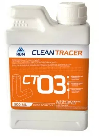 Desincrustante Clean Tracer CT03 RBM - Acción disolvente y dispersante para sistemas de calefacción