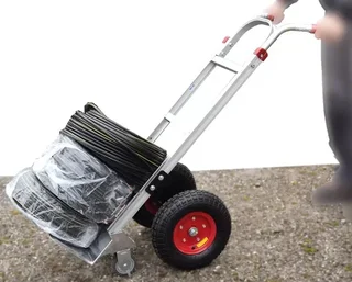 Diable aluminium tout-terrain STOCKMAN ST250R charge 250 kg 4 roues