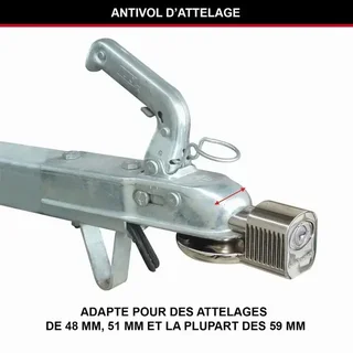 Antivol attelage universel MASTERLOCK 377EURDAT remorque sécurité anti-crochetage