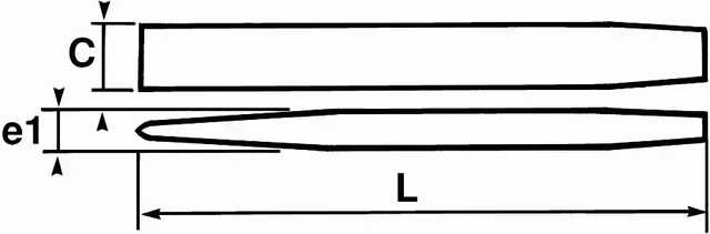 Extra-flat auto body chisel side cutter 200mm chrome vanadium steel SAM 1-CL