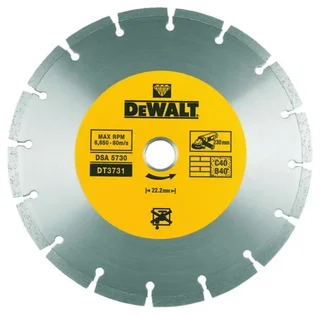 DEWALT DT37 Segmented Diamond Blade 22.2mm Concrete Cutting Disc