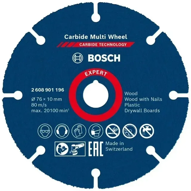 Disco de corte de carburo Bosch Expert Ø76 mm 2608901196