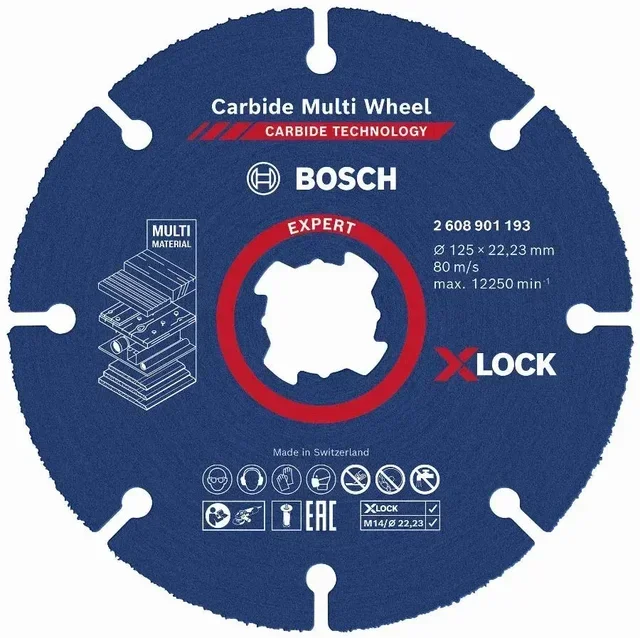 Disco de corte Bosch X-Lock Multiwheel Expert 125 mm madera plástico cobre