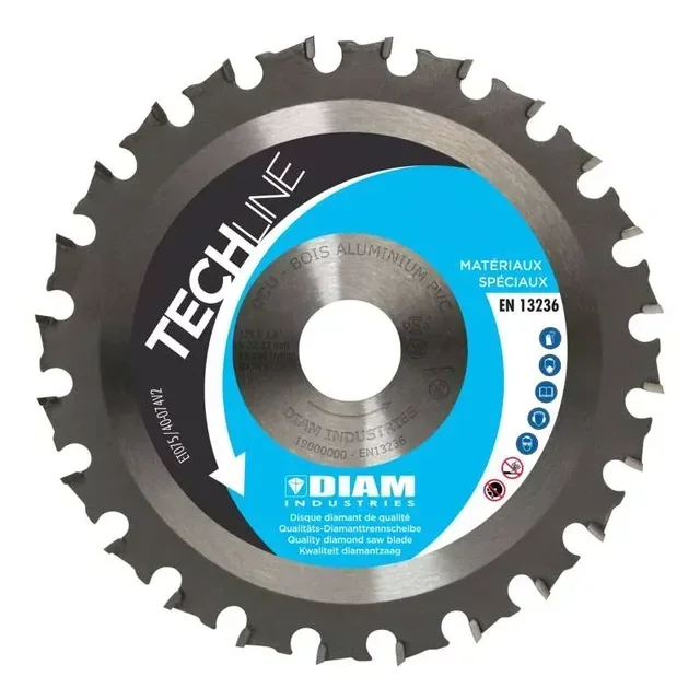 Disque diamant Ø125mm coupe bois PVC plexiglas composite DCU125