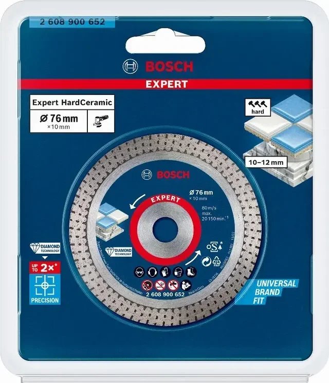 Disque Diamant BOSCH Expert Hard Ceramic 76mm Coupe Carrelage