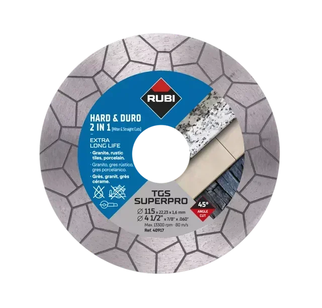 Disco Diamantato Rubi TGS Superpro 125 mm Taglio Smerigliatura 40918 - Calcestruzzo Pietra Muratura