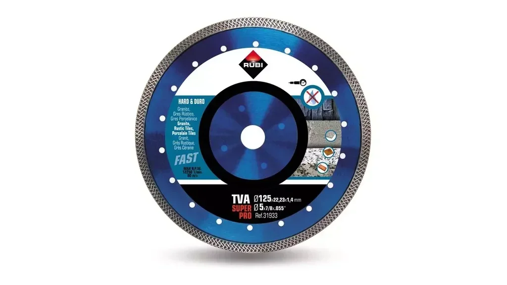Disque diamant TVA 125 Rubi - Coupe granit grès porcelaine professionnel