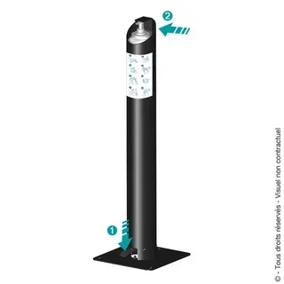 Distributeur à pédale TORBEL pour gel hydroalcoolique sans contact - 500017