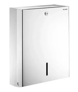 Distributeur essuie-mains DELABIE 510601P inox 304 poli miroir mural 500 feuilles