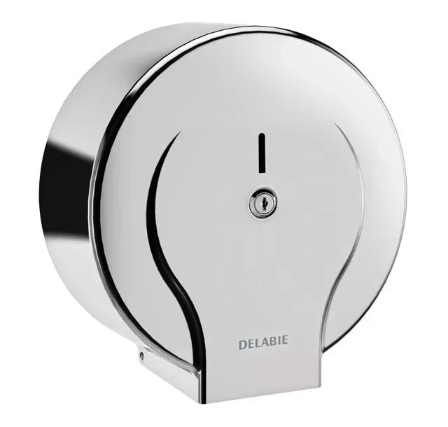 Distributeur papier toilette DELABIE Inox 304 brillant bobine 400 m mural sécurisé