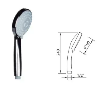 Douchette ABS Ø100mm 3 fonctions Syvari Box CLEVER - 98885