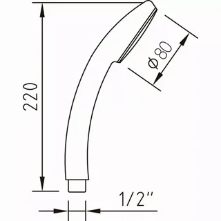 Telefonillo Ducha ABS Ø80 mm Norma NF CLEVER - Ref. 99129