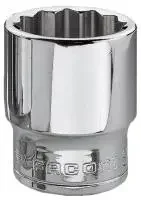 Douille FACOM 3/8" 12 pans métriques OGV chromée brillante