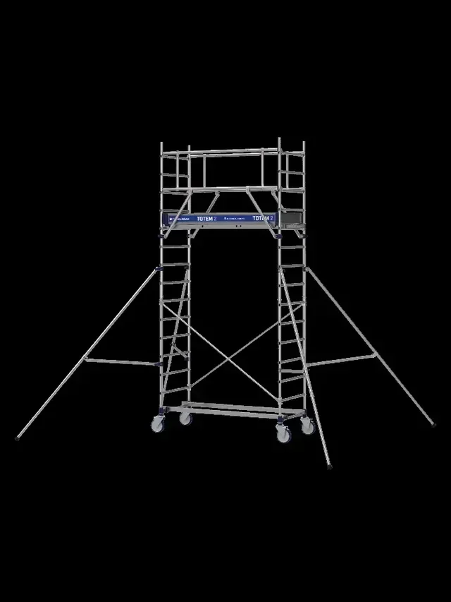 Échafaudage roulant aluminium Totem 2 lignes 180 cm TUBESCA certifié NF GS