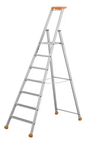 Échelle professionnelle MP PRO 7 marches aluminium anodisé Tubesca 2,46m