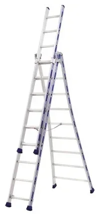 Échelle transformable aluminium 3 plans TUBESCA Platinium 2,38-5,18m