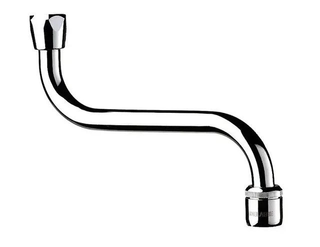 DELABIE F1/2" Wassersparer 150x120 mm Schwenkbarer Wand-Auslauf Chrom