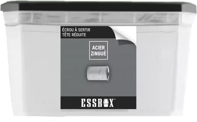 Écrou cranté ESSBOX Ø6 mm boîte 550 pièces tête réduite SCELL-IT