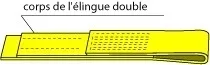 Élingue sangle double LEVAC 60mm CMU 2T boucles repliées 3m