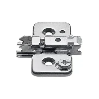 Embase plaque 173H710 LMC nickelée à visser avec réglage excentrique ±2mm