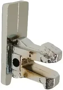 EC52 Silver Clip-on End Cap for 8mm Glass Sliding Showcase Rail - Ref 378709