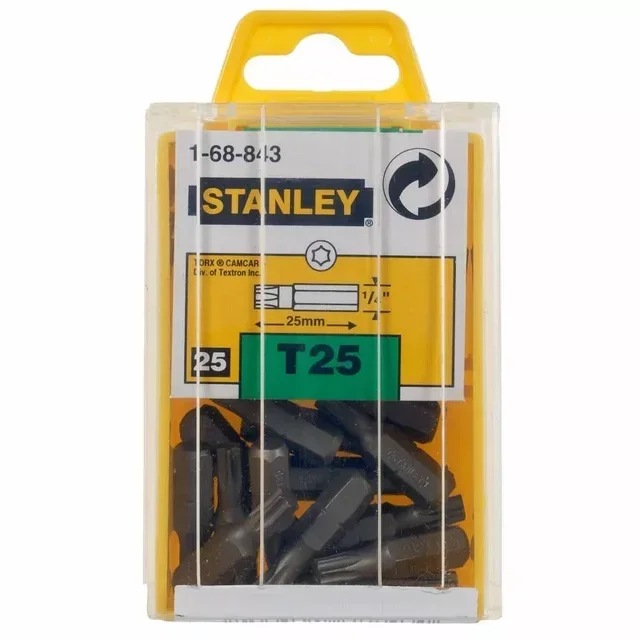 Torx T25 Screwdriver Bit 25mm Set 25 Pieces Professional