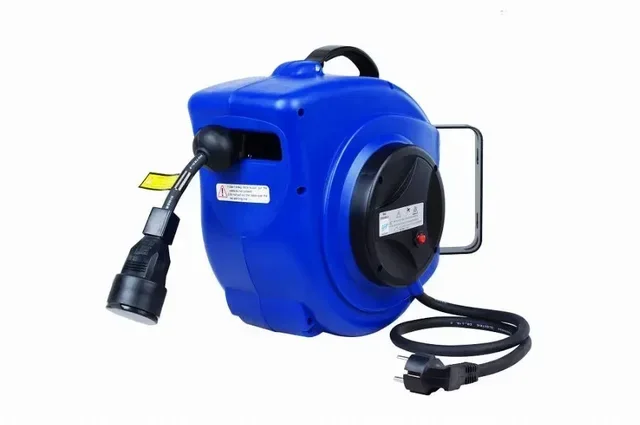 ALGI Avvolgicavo Elettrico Automatico 15m 3G2,5mm² 2500W Cavo Prolunga Retrattile