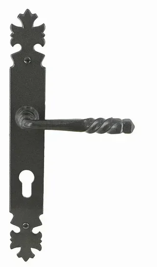 Ensemble poignées Brionne Armorique noir mat cylindre I torsadé