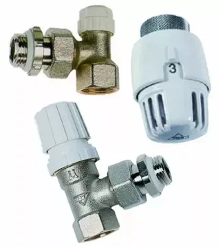 RBM 1115 1/2" Thermostatic Radiator Valve Kit TL10 Angle Body with Adjustable Elbow