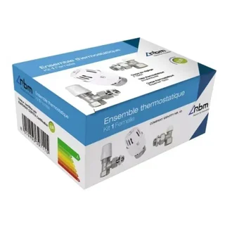 RBM 1115 1/2" Thermostatic Radiator Valve Kit TL10 Angle Body with Adjustable Elbow