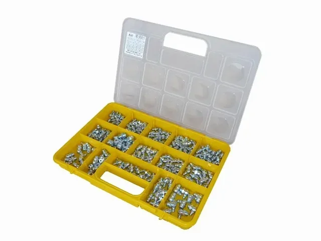 Set Ingrassatori Idraulici ALGI 0703 - Acciaio Zincato - Kit Manutenzione Completo