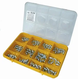 Set Ingrassatori Idraulici ALGI 0703 - Acciaio Zincato - Kit Manutenzione Completo