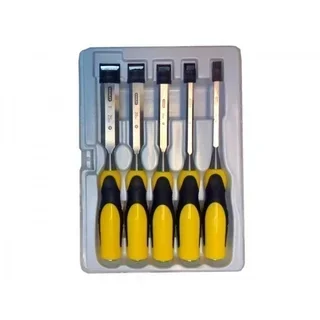 Ensemble 5 ciseaux à bois STANLEY Dynagrip 6-25mm - Réf. 2-16-888