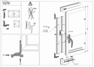 Kit fermeture FAPIM 1679 serrurerie zamac fenêtre française