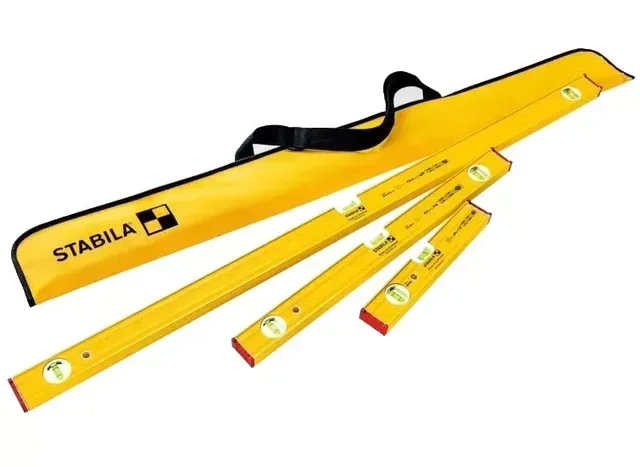 STABILA PRO 80 AS Spirit Level Set 120/60/30 cm with Case - Professional Measuring Tools