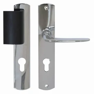 Poignée porte EURO WALE chrome brillant 195 mm - 10107