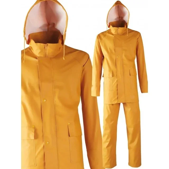 Ensemble imperméable PU/PVC jaune SINGER VPLOCEAN04 taille XL veste pantalon