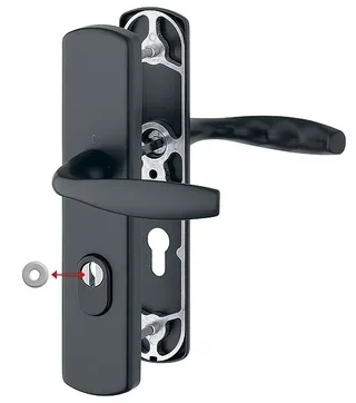 Garniture sécurité HOPPE New York noir mat 37-52 mm clé i - 11810166