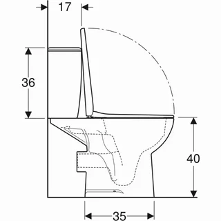 Pack Inodoro Geberit Bastia Rimfree 6L sin reborde suelo