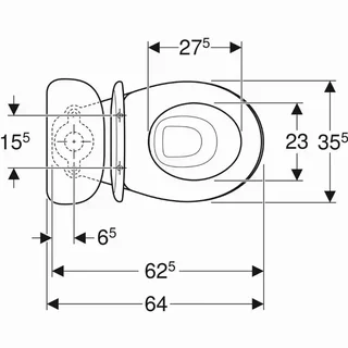 Pack Inodoro Geberit Bastia Rimfree 6L sin reborde suelo