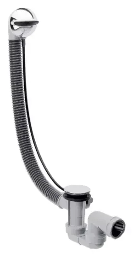 Komplettes verchromtes Badewannen-Ablaufset mit 520mm Kabel - Ref. 58142000