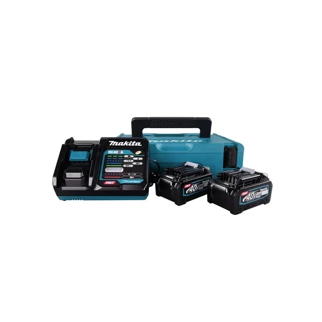 Pack 2 batterie Makita XGT 40V 4Ah + caricabatterie DC40RA MakPac