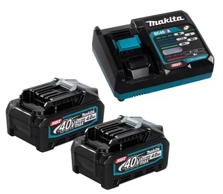 Pack 2 batterie Makita XGT 40V 4Ah + caricabatterie DC40RA MakPac