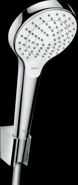 Ensemble douchette Vario support mural flexible 160 cm blanc chromé Hansgrohe